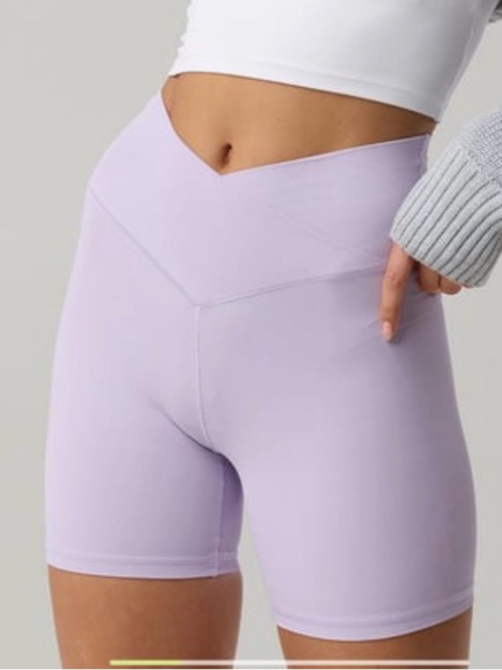 OFFLINE By Aerie Real Me Crossover High Waisted 5" Bike Short | Lavander